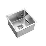 VACLIX® Handmade Kitchen Sink || 18" x 16" x 9" || Stainless Steel Single Bowl Handmade Kitchen Sink || MATT Finish With 304 Grade Stainless Steel