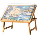 Becko US Jigsaw Puzzle Table for Adults, Original Standard Wooden Jigsaw Puzzle Plateau, Folding Puzzle Board with Non-Slip Surface, Adjustable Puzzle Board for Up to 1000 Pieces