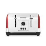 Morphy Richards Venture Red 4 Slice Toaster - Defrost Setting - High Lift Feature - 240133