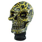 Temzzer Resin Transmission Shift Lever Knob Heavy Shiny Vehicle Shifter Handle Stick Head for Most Manual Automotive Vehicles (Black Pattern)