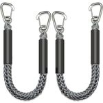 ONOSHIP 3 Feet Marine Grade Boat Bungee Dock Lines Jet Ski Accessories with High Visibility 316ss Hook for Jet Ski, SeaDoo, Yamaha WaveRunner, Kayak, Pontoon Boat, Dinghy 2Pcs (Grey, 3 Feet)