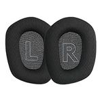 kwmobile 2x Earpad Compatible with Logitech G733 - Replacement Velour Earpad Cushion for Headphones - Black