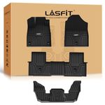 LASFIT Floor Mats for 2023 2024 2025 Honda Pilot, Dual Anti-Slip & No Curling All Weather Custom Fit Car Mats, Durable TPE Odorless for Honda Pilot Accessories, Easy Cleaning, 1st, 2nd & 3rd Row