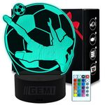 Soccer Light for Kids,3D Illusion Soccer Lamp,16 Colors Changing Remote Control,Soccer Night Light Room Decorations,Birthday Christmas Soccer Gifts for Boys Girls Sports Fan Children