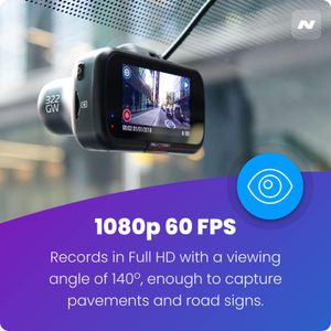 Nextbase 322GW Front and Rear Dash Cam – Full HD Car Camera