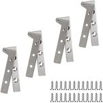 4Pcs 2.5inch 360 Degree rotatable Door Pivot Hinges Cabinet Door Hidden Hinge for Windows Fence Sheds Kitchen gate Closet Cupboards (2.5”, 4 Pcs)