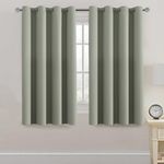 H.VERSAILTEX Blackout Curtain for Bedroom Light Blocking Curtain Drapes for Living Room, Thermal Insulated Grommet Curtains Feature Thick Soft Textured, 52 by 63 inch Long (Sage, One Panel)