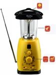 Kaito KA249W Multi-Functional Solar/Wind-up LED Camping Lantern with AM/FM NOAA Weather Radio & Cell Phone Charger, Color Yellow