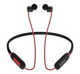 Sonitus Audio Firefly in-Ear Wireless Neckband with Mic, Noise Cancel Bluetooth Headset, Upto 60 Hours Playback, Fast Charging, Stand by Time 300 Hrs (Black and Red, in The Ear)