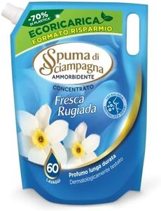 Spuma di Sciampagna Ecoricarica Ammorbidente Liquido Concentrato Fresco Puro, 60 Lavaggi, 1200 ml