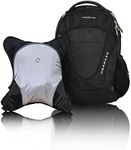 Obersee Oslo Diaper Bag Backpack with Detachable Cooler, Black/Silver Grey, One Size