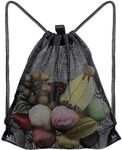 HUNKEN Mesh Bag Drawstring Storage 