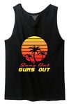 Sun's Out Guns Out Retro 80s Muscle Tank Top, Black, X-Large