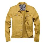 OTFTHPCW Spring Autumn Jeans Jacket Men Slim Streetwear Denim Jacket Hip Hop Bomber Jacket Homme B2016 yellow XL