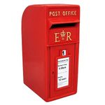 Royal Mail Post Box ER Cast Iron Wall Mounted Wedding Authentic Pillar Replica Lockable Post Office Letter Box Red