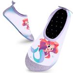 Kids Swim Water Shoes Toddlers Baby Aqua Socks Quick Dry Pool Beach Barefoot for Girls Children(Mermaids,24/25 EU)