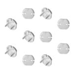 Fielect Outlet Plugs Covers Childproof EU Plug Protectors Electric Socket Cover Electrical Protector 2-Hole White 10Pcs