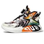 DHOVOR Boys Basketball Shoes Kids Fashion Sneakers Basketball Trainers Non-Slip Sport Shoes for Boys Indoor and Outdoor (Little Kid/Big Kid) beige