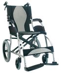 Karman Healthcare S-2501 Ergonomic Ultra Lightweight Transport Chair, Pearl Silver, 16-Inch Seat Width