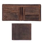 moonster® Mens Leather Wallet with RFID Blocking - Keeps Cash and Cards Safe, Organised and Easy to Access - Slim, Minimal Wallets for Men Full Grain Buffalo Leather, Comes in a Stylish Gift Box