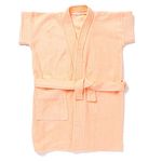 SAND DUNE Kids Baby Girls Bathrobe | Terry Cotton Bathrobe Gown | Half Sleeves | Knee Length | Pocket with Waist Belt | Baby Girls Bathrobe - 1 to 4 Years Age Peach