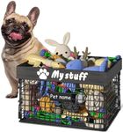 Dog Toy Basket Toy Box, Metal Basket for Dog Toys, Chew-Proof Dog Food Toy Storage Container, Toy Chest, Toy Box for Living Room Area, Dog Toys Box, Dog Toy Bin Basket Large, Pet Toys for Dog Cat