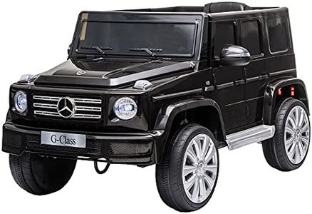 HOMCOM Coche Eléctrico para Niños de +3 Años Benz G500 Todoterreno de Batería 12 V Vehículo Eléctrico con Control Remoto Música Bocina Velocidad 3-5 km/h Carga 30 kg Negro