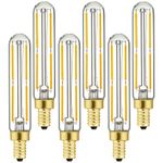 Leools E12 LED Bulb Dimmable 6W Equal 60w 3000k Soft White T6 E12 Candelabra Bulb 60 watt for Chandeliers,Ceiling Fan,Pendant,Wall sconces AC120V 600LM e12 Light Bulb 6Pack