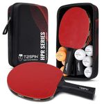 T2SPin Ping Pong Paddles Set of 4 - Hi-Performance Table Tennis Paddle x 4-8 x Ping Pong Balls - Stylish Hard Case for Storage - Ping Pong Set for All Players - T2 EnduroGrip Extra Comfortable Grip