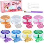 Edible Glitter Set, Sprinkles Edible Glitter for Drinks, 8 Colors Prism Powder Edible Glitter Dust for Wines, Beer, Cocktail, Strawberries, Cakes, Cupcakes, Chocolate - 3g/bottle