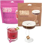 SAYSO Cocktail Tea Bags - Skinny Hibiscus Cosmo & Espresso Martini Cocktail Mixers Bundle