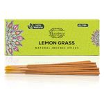 raajsee Incense Sticks Lemon Grass 100 gm Pack-100% Pure Organic Insense Stick Natural Hand Rolled Free from Joss Sticks Chemicals-Perfect for Church