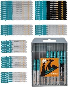 EXFEIN 50-Piece Jigsaw Blades for Metal and Softwood Plywood, Professional Accessory Jigsaw