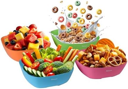Bakerpan Silicone Bowls for Babies, Toddlers, Camping & Travel Bowls - Set of 4 (Multi)