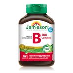 Jamieson B100 Complex Ultra Strength Timed Release - 60 Caplets, Non-GMO, Gluten-Free