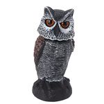 Owl Decoys to Scare Birds Away, Plastic Owl Decoys Shake Head Owl Decoys Model Plastic Owl Bird Deterrents for Outdoor Garden Yard, Fine Details, Wide Applications