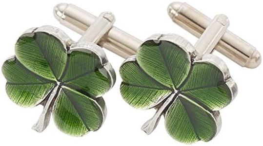 Danforth - Clover (Green) Cufflinks - Pewter - Handcrafted - Made in USA