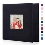 Miaikoe Photo Album 6x4 1000 Pockets Slip in Large Capacity Album for Family Wedding Anniversary Linen Album Book Holds 1000 Horizontal and Vertical 10x15cm Photos(1000 Pockets, Black)