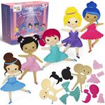 CRAFTILOO Ballerina Sewing Kit for Kids, Fun and Educational Fairytale Craft Set for Boys and Girls Age 5-12, Sew Your Own Felt Fairy Craft Kit for Beginners (Ballerina Kit)