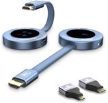 Wireless Hdmi Transmitter and Receiver, Wireless HD Extender Plug & Play Portable 2.4G/5G with LED Screen Hdmi Kit for Streaming Video and Audio to Monitor from Laptop/Pc/Tv Box/Projector