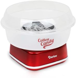 Darice Cotton Candy Machine – Retro Cotton Candy Maker – Cotton Candy Maker Machine For Homemade Sweets – Ideal for Birthday, Party, Gatherings – Works with Flossing Sugar or Hard Candy, Red