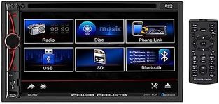 Power Acoustik PD-7002, 7 Inch Double Din Car Stereo, Touchscreen Radio Bluetooth DVD/CD MP3 Receiver, Car Audio 2 Way Android Mirrorlink