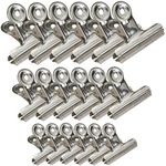 Jxystore Chip Clips Bag Clips Food Clips 3 Sizes 18 Pack, Heavy Duty Stainless Steel Clips for Bag, All-Purpose Air Tight Seal Clip Cubicle Hooks for Office School Home