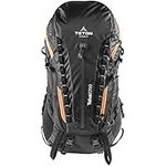 TETON Sports Talus 2700 Backpack; Lightweight Hiking Backpack for Camping, Hunting, Travel, and Outdoor Sports; Included Poncho Covers You and Your Pack from Rain or Use it as a Shelter, Black, 26" x 11" x 9"