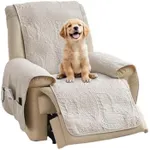 Pamhaven Beige Quilted Recliner Cov
