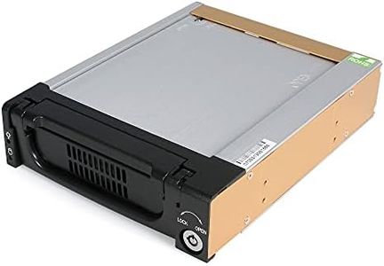 StarTech.com Black Aluminum 5.25in Rugged SATA Hard Drive Mobile Rack Drawer