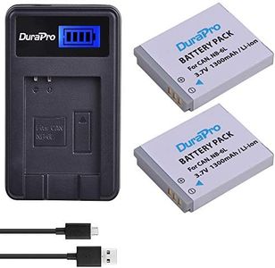 Durapro 2 batterie NB-6L NB-6LH + caricatore USB LCD per fotocamere Canon Powershot SX500 IS, SX710 HS, SX520 HS, SX530 HS, SX510 HS, S120, SX700 HS, SX610 HS, SX600 HS, D30 e S95