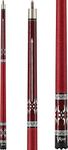 Viper Sinister 58" 2-Piece Billiard/Pool Cue, Burgundy with Pearlized Inlay, 20 Ounce