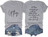 Let Them Misunderstand You T Shirts Womens Funny Letter Graphic Casual Short Sleeve Tops (1PC Printed Front and Back)