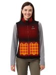 ORORO Upgraded Women's 4-Zone Heated Fleece Gilet with Heated Collar, Electric Heated Vest Base Layer with Power Bank (Neutral Black,M)